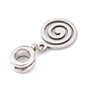 304 Stainless Steel European Dangle Charms PALLOY-JF00624-03-3