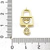 Rack Plating Brass Micro Pave Cubic Zirconia Connector Charms KK-D359-11G-3