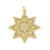 Brass Micro Pave Cubic Zirconia Pendants KK-B114-19G-1