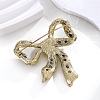 Bowknot Zinc Alloy Rhinestone Brooches PW-WG792CC-01-3