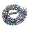 Baking Painted Glass Beads Strands DGLA-Q023-8mm-DB60-01-2