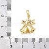 Christmas Brass Micro Pave Cubic Zirconia Pendants KK-H518-03A-G-3