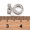 925 Sterling Silver Micro Pave Clear Cubic Zirconia Bead Frames STER-P061-01A-P-3