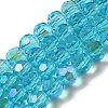 Electroplate Transparent Glass Beads Strands LS-EGLA-A035-T8mm-L08-1