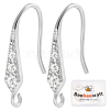 Anti-Tarnish Beebeecraft 3 Pairs Rhodium Plated 925 Sterling Silver Earring Hooks STER-BBC0006-71-1