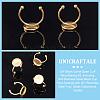 Unicraftale DIY Blank Dome Open Cuff Ring Making Kit STAS-UN0053-06-5