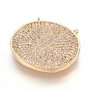 Brass Micro Pave Cubic Zirconia Pendants ZIRC-G107-03G-1