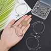 12Pcs 304 Stainless Steel Rolo Chain Slider Bracelet/Bolo Bracelets Making MAK-UN0001-19-2