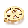Ion Plating(IP) 201 Stainless Steel Charms STAS-A047-15G-3
