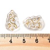 Metal Enlaced Transparent Acrylic Beads MACR-M045-09-3