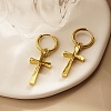 Stainless Steel Cross Dangle Earrings for Women XK7327-1-1