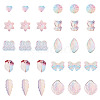64Pcs Gradient Color Transparent Glass Beads GLAA-TA0003-48F-1