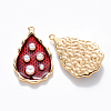 Brass Enamel Pendants KK-T049-053G-03-NF-2