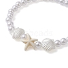 ABS Plastic Imitation Pearl Beaded Stretch Bracelet BJEW-JB10104-03-3