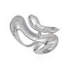 304 Stainless Steel Open Cuff Rings for Women RJEW-F174-08P-2