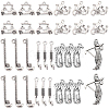 SUNNYCLUE 60Pcs 6 Style Tibetan Style Alloy Pendants FIND-SC0003-56-1