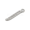 Rack Plating Brass Micro Pave Clear Cubic Zirconia Pendants KK-A224-03H-P-2