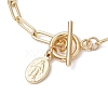 Brass Paperclip Chains Bracelets for Women BJEW-JB11316-3