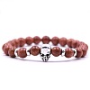 Synthetic Goldstone Stretch Bracelets OR4377-4-1