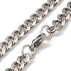 201 Stainless Steel Curb Chain Necklaces for Men NJEW-M218-04E-P-2