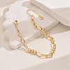 Fashionable Vintage Brass Oval & Round Beaded Anklets ZC8020-1-1