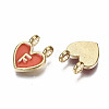 Alloy Enamel Charms ENAM-T012-02F-RS-3