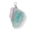 Natural Fluorite Pendants G-Q993-03-2