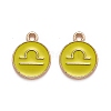 Alloy Enamel Pendants LS-ENAM-S124-01B-14K-1
