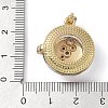 Brass Micro Pave Cubic Zirconia with Glass Pendents KK-Q815-07G-3