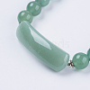 Natural Green Aventurine Stretch Bracelets BJEW-F308-34A-3