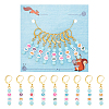 9Pcs 9 Style Number Acrylic Pendant Stitch Markers HJEW-AB00720-1