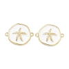 Ocean Brass Enamel Connector Charms KK-C251-05G-01C-1