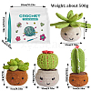 DIY Cactus Knitting Kits DIY-WH0349-151A-2