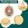   DIY Blank Oval Pendant Making Kit DIY-PH0020-84-4