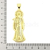 Rack Plating Brass Micro Pave Clear Cubic Zirconia Pendants KK-B091-30G-01-3