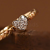 Heart 925 Sterling Silver Micro Pave Clear Cubic Zirconia Finger Rings FS-WGC3F33-05-3