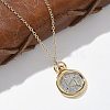 Brass Twelve Constellations Tarot Pendant Necklaces NJEW-Q006-01K-G-4