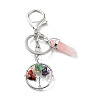 Natural Rose Quartz Keychain KEYC-M022-03C-1