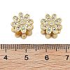 Brass Micro Pave Cubic Zirconia European Beads KK-Q006-41G-01-3