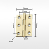 Brass Hinge CABI-PW0001-163-E02-1