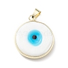 Handmade Evil Eye Lampwork Pendants LAMP-F031-03G-03-3