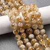 Heated Natural Citrine Beads Strands G-D323-A01-10mm-B-1