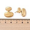 304 Stainless Steel Oval Stud Earrings EJEW-M073-08G-5