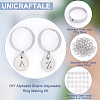 Unicraftale DIY Alphabet Charm Adjustable Ring Making Kit DIY-UN0005-67-5