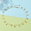 Brass Enamel Flower Pendant Necklaces NJEW-JN03222-5