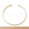 Iron Open Cuff Choker Necklaces for Women NJEW-M085-01G-3