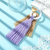 Handmade Macrame Cotton Angel Hanging Ornaments HJEW-JM02711-03-1