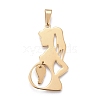 Mother's Day Gift 304 Stainless Steel Pendants X-STAS-F252-22G-1