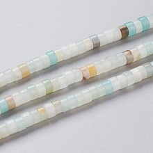 Natural Flower Amazonite Beads Strands G-F631-A34