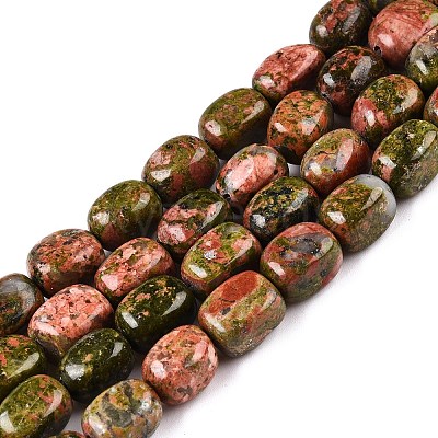 Natural Unakite Beads Strands G-T138-111-1